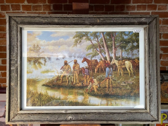 David Manuel (1940-) "Men by the River"
