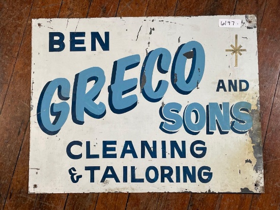 Tin Ad sign Greco and Sons