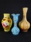 (3) Decorative vases -see photo's & description-