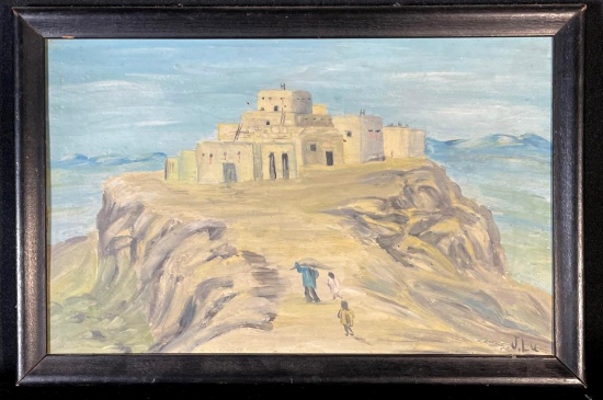 Landscape print w/ initials of J.UV on bottom right