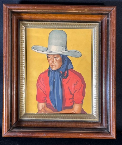 Native American woman print