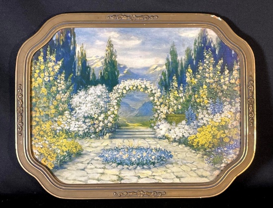 Landscape "Garden Arch" print, framed