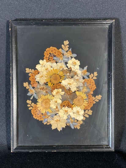 Mercedes M. Dow "real flower" framed picture