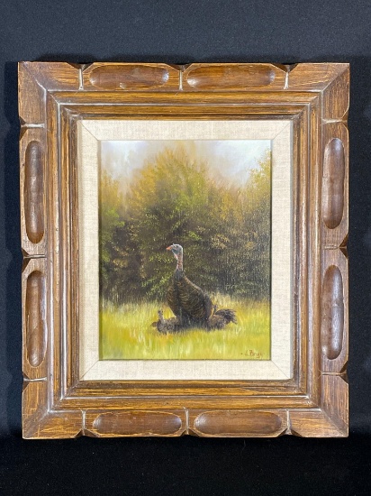 Jaynet Baye painting, depiction of a wild turkey