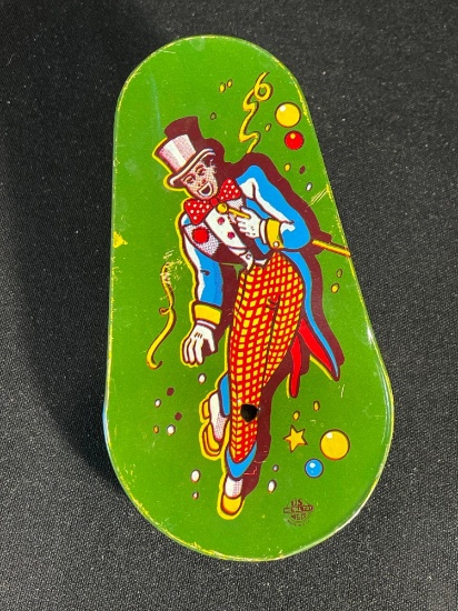 Vintage U.S. metal toys, party noise maker