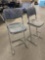(10) Vinyl Folding Chairs w/ Foot Rests