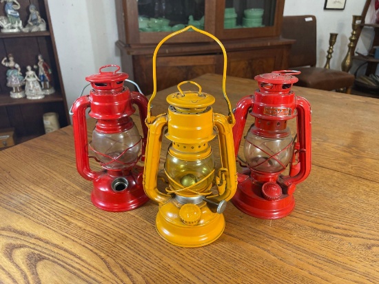 (3) Small Winged Wheels lanterns -see photo's-