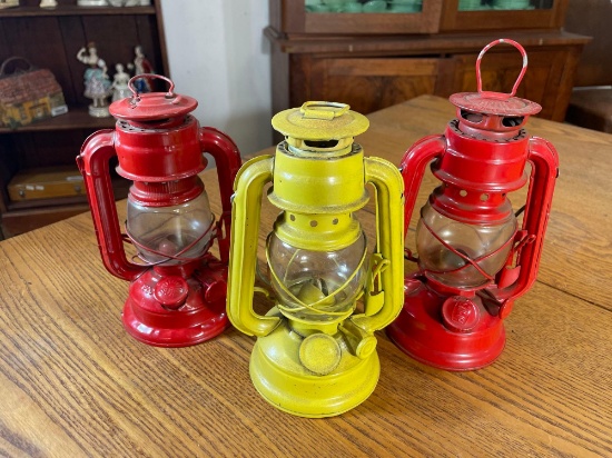 (1) Sun Brand & (2) Sun Brand style small lanterns