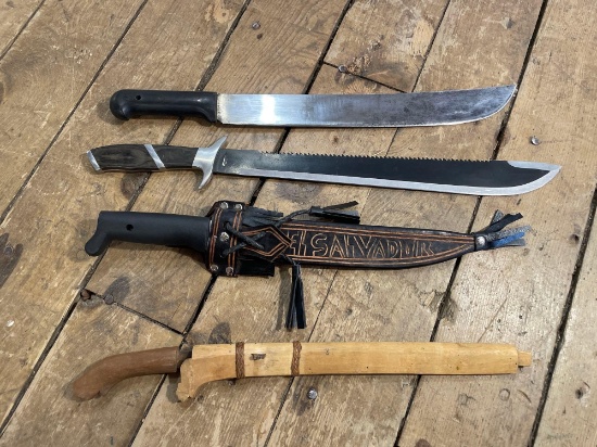 Assortment of (4) machete's -see photo's-