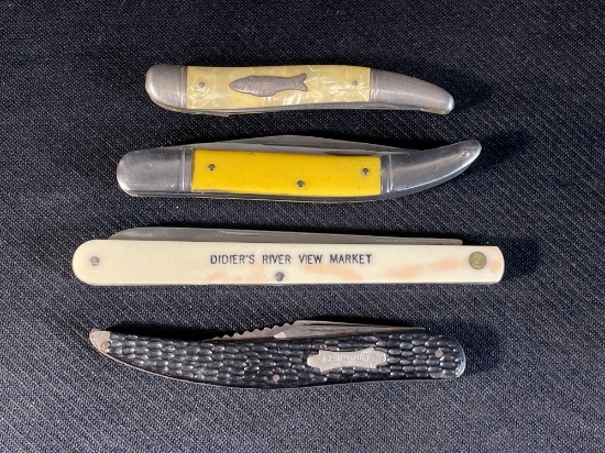 Assort of (4) fishing knives