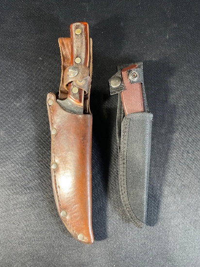 Vintage 10" Schrade 150T & 8" Imperial w/ sheaths