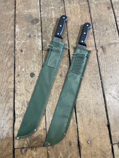 (2) 23" Machete's w/ sheaths