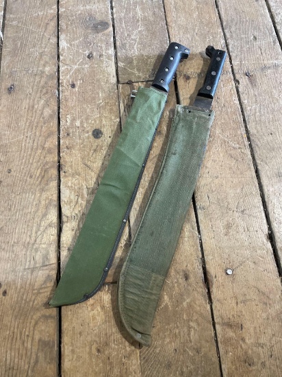 (2) 23" Machete's w/ sheaths