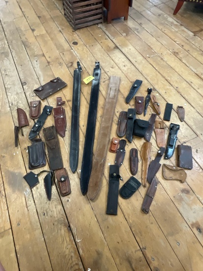 Large Assortment of sword/knife sheaths -see photo's-