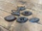 Assortment of (6) miniature sad irons, see photo's