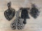 (4) Cast Iron Handled Trivets