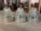 (3) Hemingray-42 Clear Glass Insulators