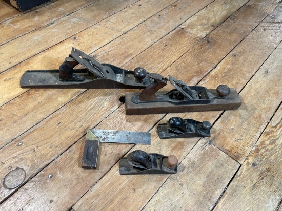 (4) Wood Planers & Small Square