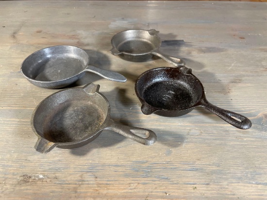 (4) Cast Iron Pans