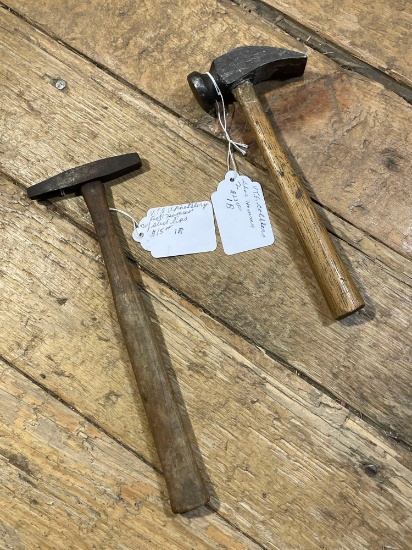 Shoe Cobblers Hammer 1B & Upholstery Tack Hammer w/ Steel Tips