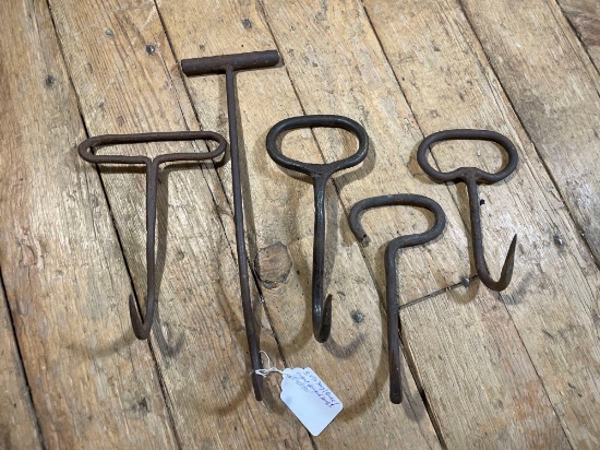 (5) Vintage Bail/Meat Hooks