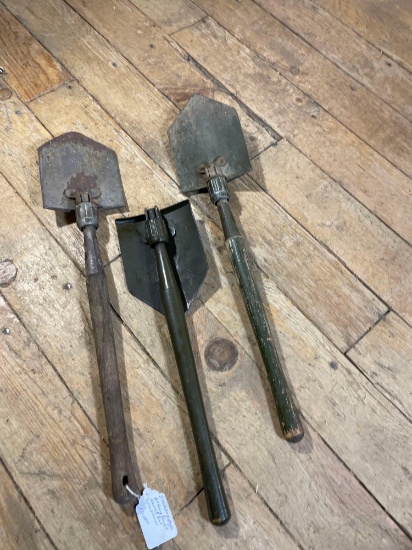 (3) Military Style Folding Trench Shovels
