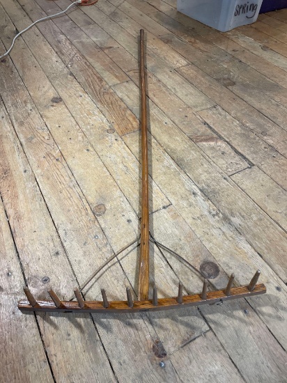 Vintage Wooden Hay Rake