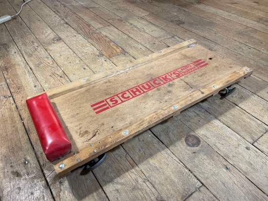Schucks Auto Supply Wooden Mechanic Creeper