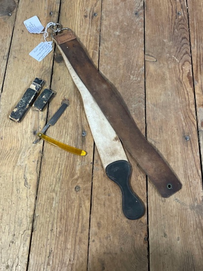 Premier Razor Strap, Gold Bond Straight Razor & Kitchen Shears