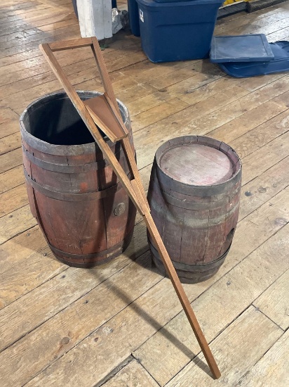 Small & Large Whiskey Barrel, & "Boot Saver"