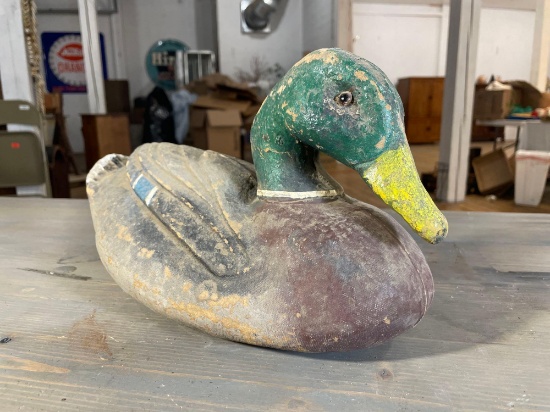 Mallard Papermache Duck Decoy D2 AT CO Lititz PA 14"l