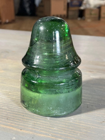 Star Yellow Green Glass Insulator