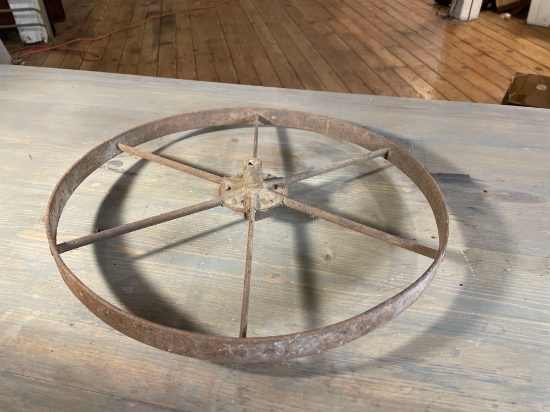 Cast Iron Spoked Wagon Wheel