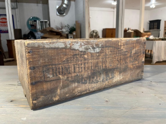Calpack Fruits From The Land Of Sunshine Wooden Fruit Crate N.R.A. We Do Out Part