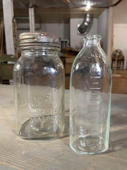 Clear Presto Supreme Mason Standard Mouth 1-Qt Jar & 8oz Baby Bottle