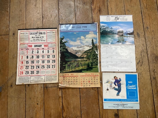 (3) Vintage Calendars From Walla Walla Companies