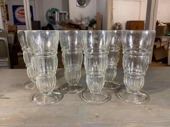 (6) Mid Century Modern Beverage/Desert Glasses