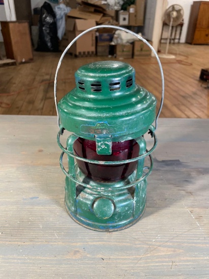 Embury M.F.G. Railroad Lantern w/ Red Globe, On Top Marked Washington State Patrol 188