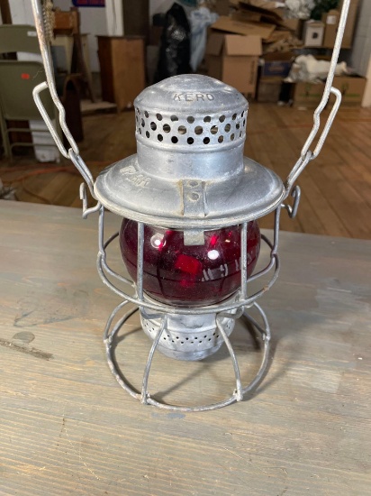 Adlake Western Pacific Railrod Lantern w/ Red Globe Marked Safety First