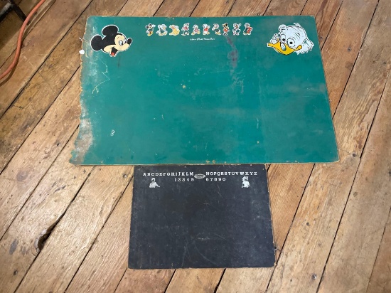 A.T.F. Toys Chilren's Blackboard w/ Alphabet & Walt Disney Chalkboard