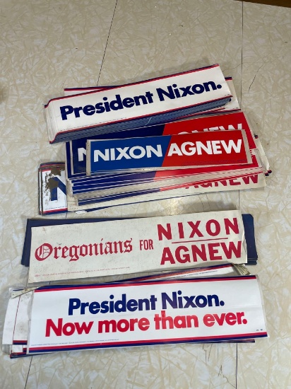 Large Assortment Of Nixon Bumperstickers