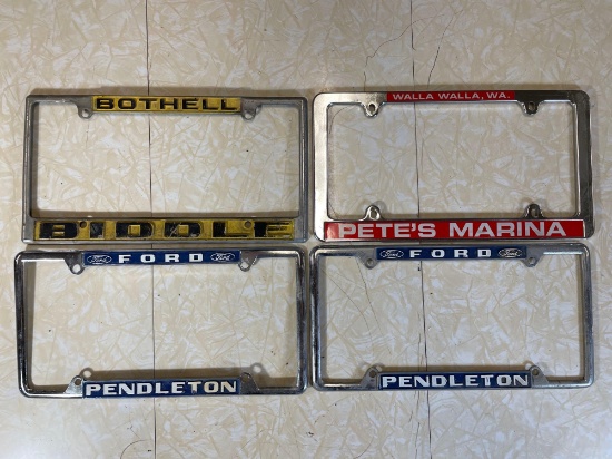 Pete's Marina WW, Biddle Bothell, (2) Ford Pendleton License Plate Covers