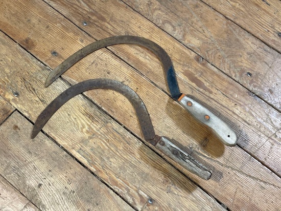 (2) Hand Scythes