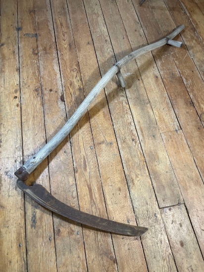 Wooden Handled Sickle/Scythe
