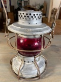Handlan St. Louis USA Railroad Lantern w/ Red Globe