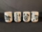 four Japanese tea cups, known as 