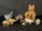 Collection Of Bears & Stone Mortar & Pestal