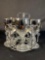 Dorothy Thorpe Silver Fade Wine Glass Set with Carrier.