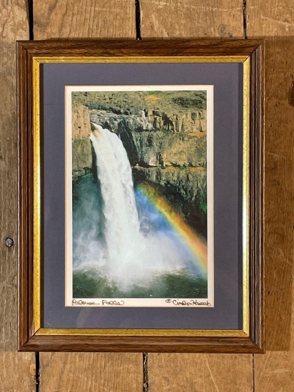 Cindy Kassab "Palouse Falls," Framed Photographed Singed LR
