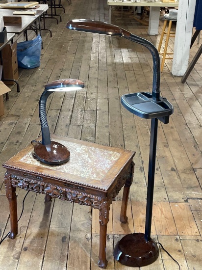 Verilux Happy Eyes Natural Light Adjustable Desk & Floor Lamp w/ Spare Bulbs